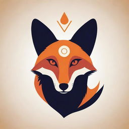 An abstract, vector-style illustration combining the silhouettes of a fox and a third eye. The fox has its features obscured, almost faceless, merged with the mystical third eye symbol.