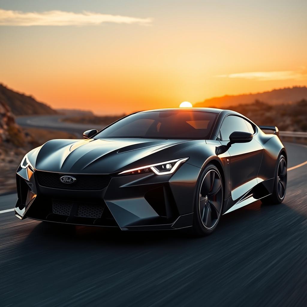 A stylish and unique sporty coupe car showcasing an innovative and dynamic design