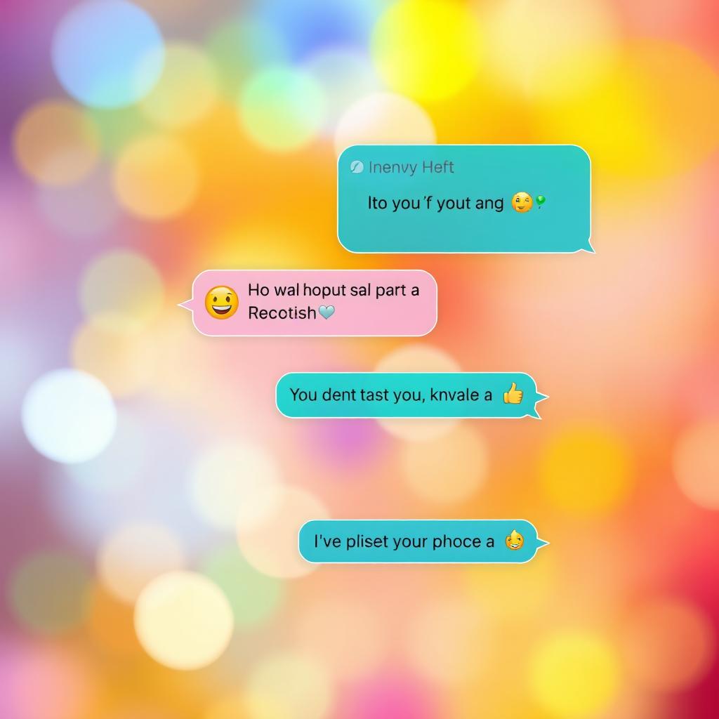 A vibrant, colorful, and attractive WhatsApp chat wallpaper design featuring a lively, cheerful conversation