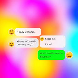 A vibrant, colorful, and attractive WhatsApp chat wallpaper design featuring a lively, cheerful conversation