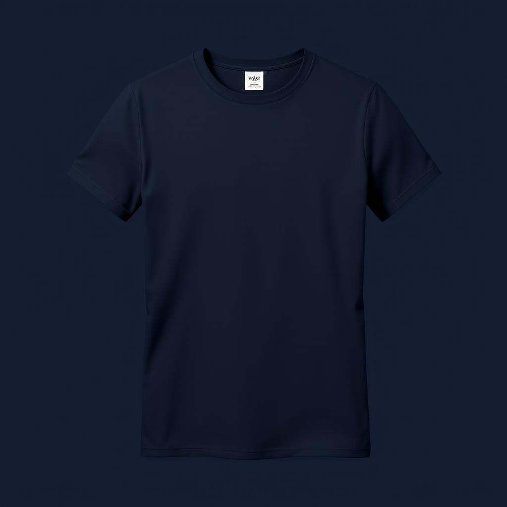 A classic and stylish plain T-shirt design featuring a solid color with a soft and luxurious fabric texture