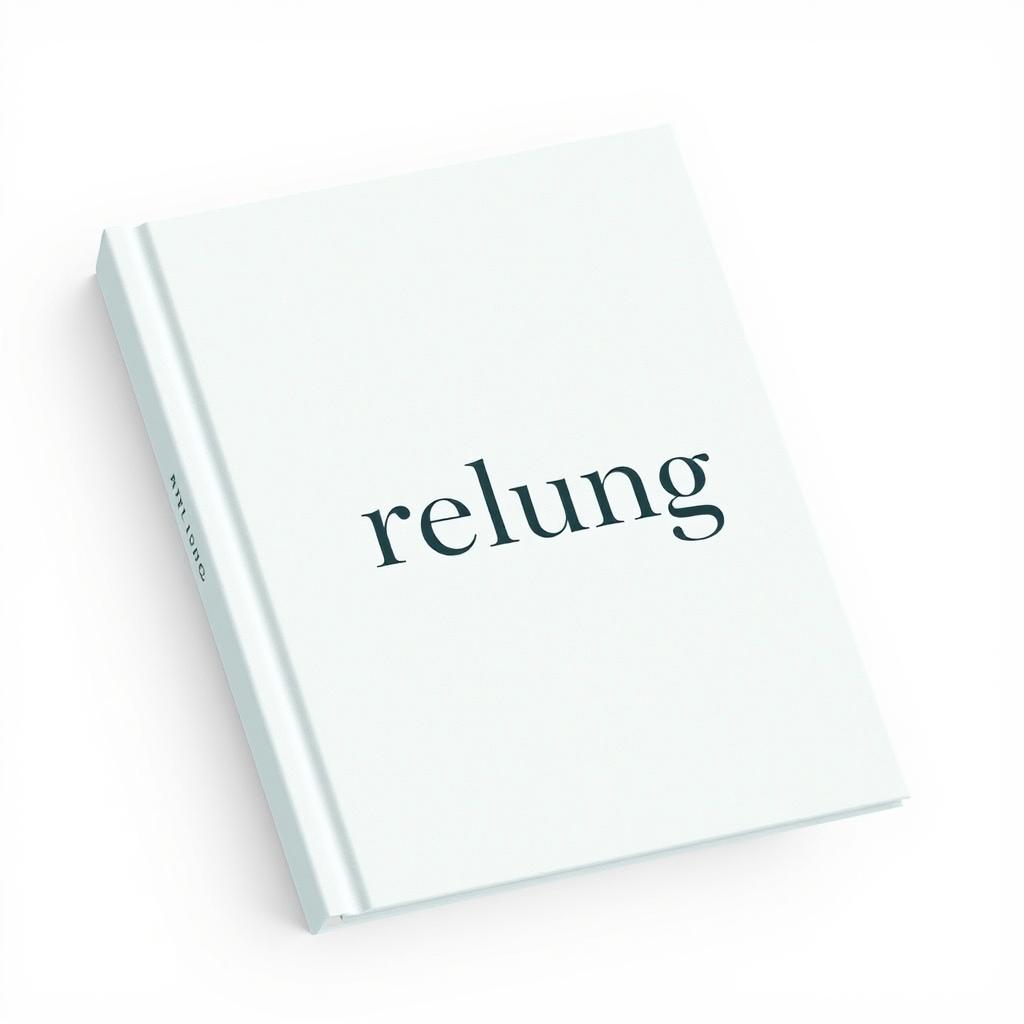 A simple and elegant book cover design featuring the word 'relung'