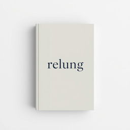 A simple and elegant book cover design featuring the word 'relung'