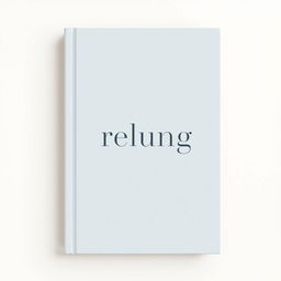 A simple and elegant book cover design featuring the word 'relung'