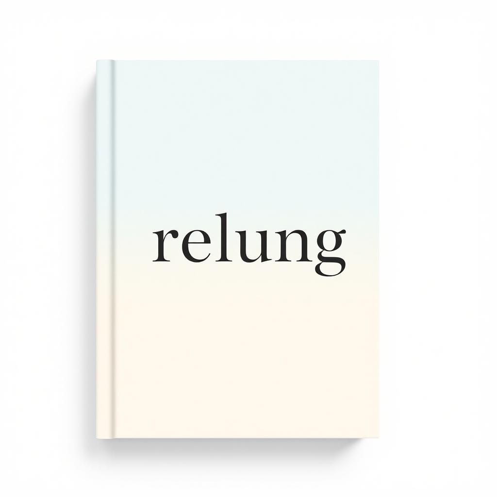 A simple and elegant book cover design featuring the word 'relung'