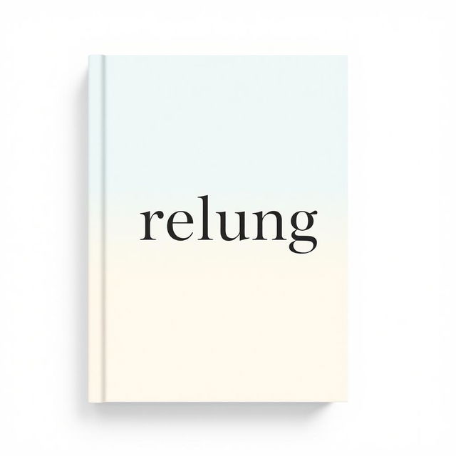 A simple and elegant book cover design featuring the word 'relung'