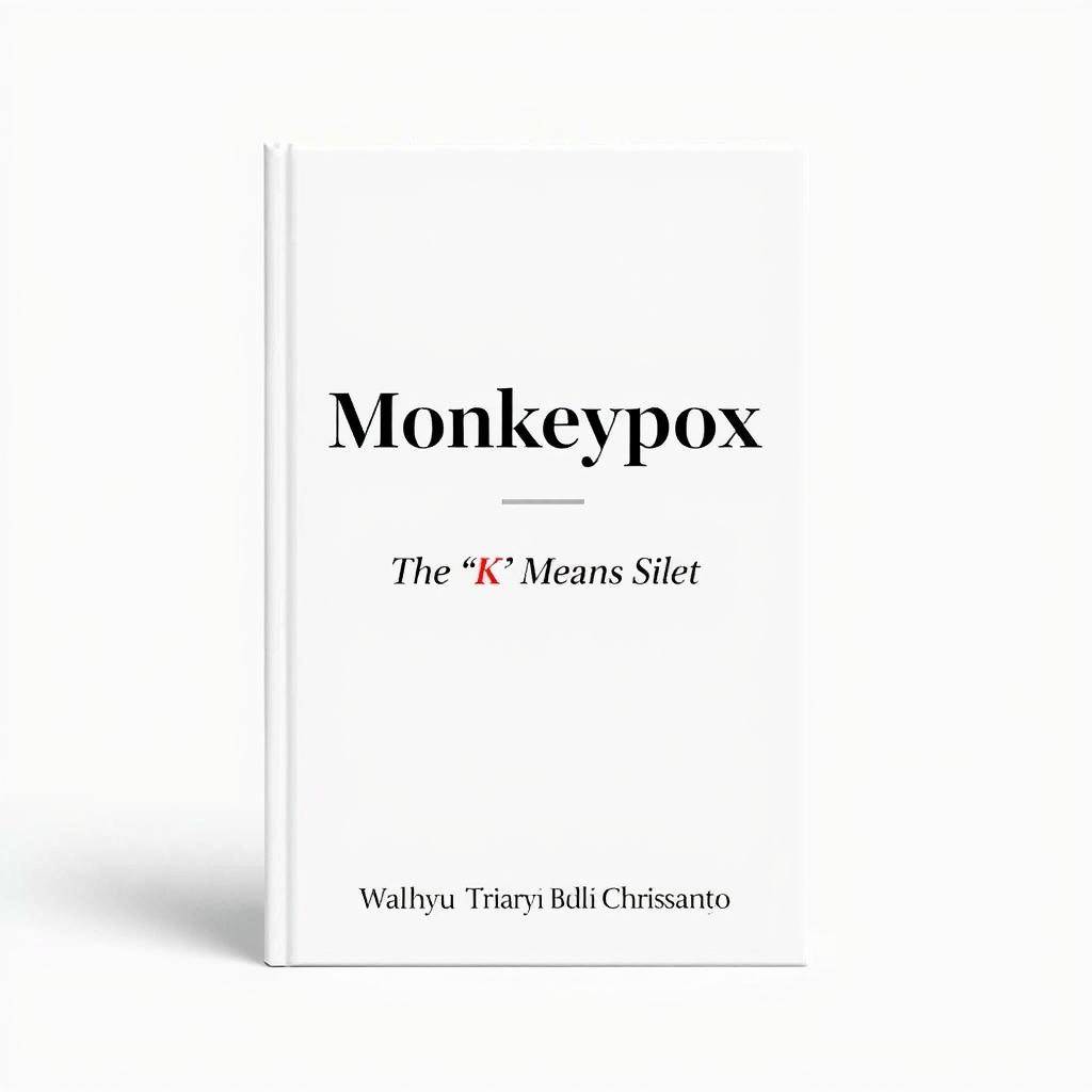 A captivating book cover design for "Monkeypox: The 'K' Means Silent" by Wahyu Triarya Budhi Chrissantyo