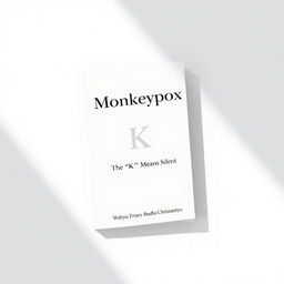 A captivating book cover design for "Monkeypox: The 'K' Means Silent" by Wahyu Triarya Budhi Chrissantyo