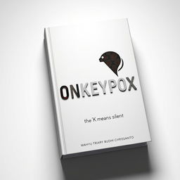 Create a book cover design for "Monkeypox: The 'K' Means Silent" by Wahyu Triarya Budhi Chrissantyo