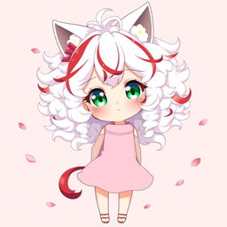 Anime illustration of a cute girl with fluffy curly hair