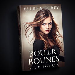 A captivating book cover featuring a young woman with long, flowing brown hair