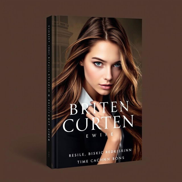 A captivating book cover featuring a young woman with long, flowing brown hair