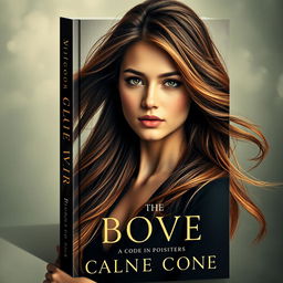 A captivating book cover featuring a young woman with long, flowing brown hair