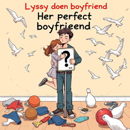 An amusing cover illustration featuring Lyssa and her perfect boyfriend