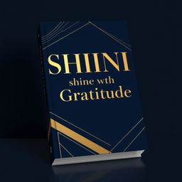 A modern and sophisticated book cover design for a gratitude book aimed at women