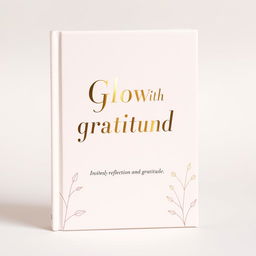 A minimalist and elegant book cover design for a gratitude book aimed at women