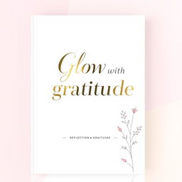 A minimalist and elegant book cover design for a gratitude book aimed at women