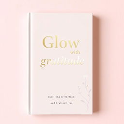 A minimalist and elegant book cover design for a gratitude book aimed at women