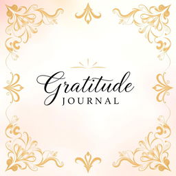 A beautiful cover for an ebook and gratitude journal, featuring an elegant design with soothing, harmonious colors