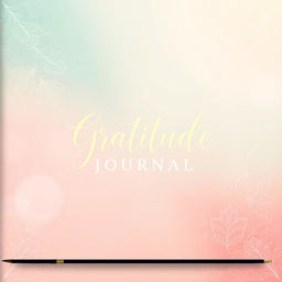 A beautiful cover for an ebook and gratitude journal, featuring an elegant design with soothing, harmonious colors