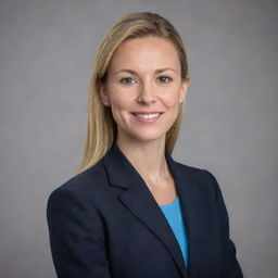 Professional headshot portrait of a confident individual, wearing business attire against a non-distracting background