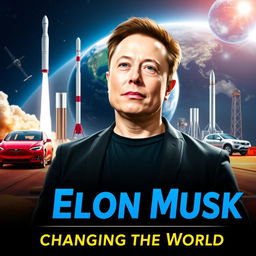 A captivating YouTube thumbnail featuring Elon Musk