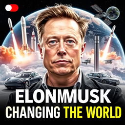 A captivating YouTube thumbnail featuring Elon Musk