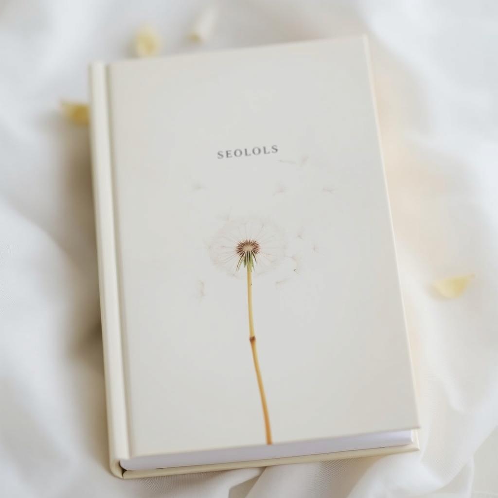 A soft and ethereal book cover with pale tones of yellow, gray, and white