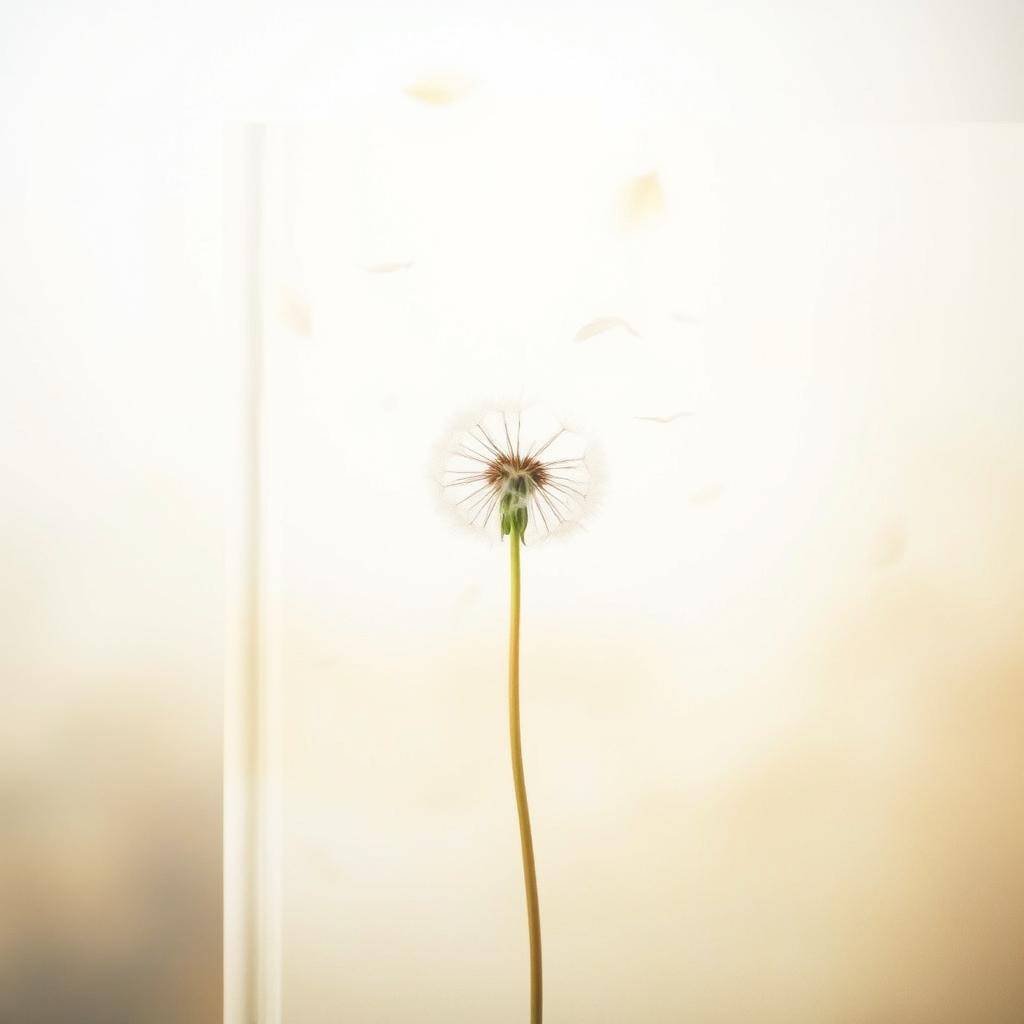 A soft and ethereal book cover with pale tones of yellow, gray, and white