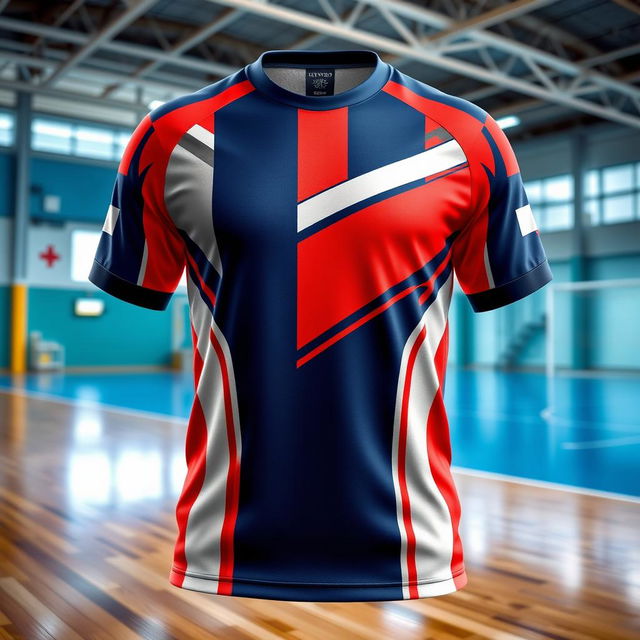 A beautifully designed futsal jersey with an eye-catching color scheme