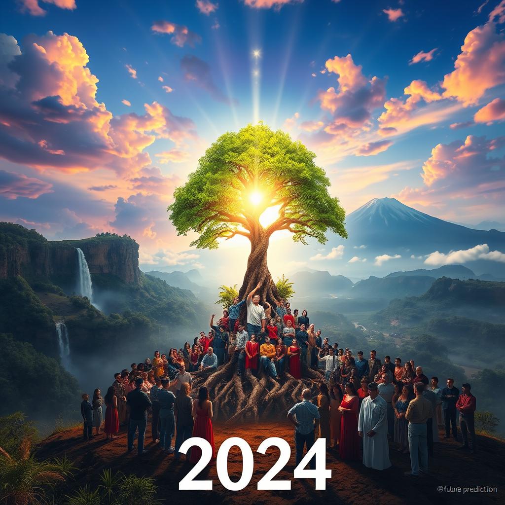 A powerful and hopeful image representing spiritual resilience in Venezuela for the year 2024