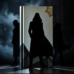A captivating book cover showcasing three mysterious silhouettes of characters side by side