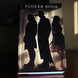 A captivating book cover showcasing three mysterious silhouettes of characters side by side