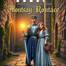 A medieval fantasy romance book cover featuring a noble prince and a peasant girl