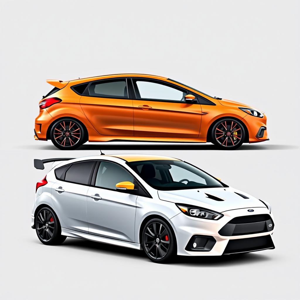 a hybrid car combining the features of the 2017 Ford Fiesta ST and 2017 Ford Focus RS