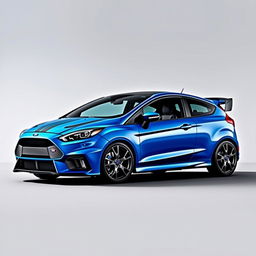 A sleek, sporty 2-door car that merges the design elements of the 2017 Ford Focus RS and the Ford Fiesta ST