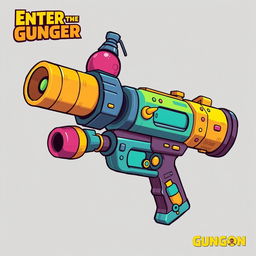 A detailed illustration of the Grenade Launcher from the game 'Enter the Gungeon