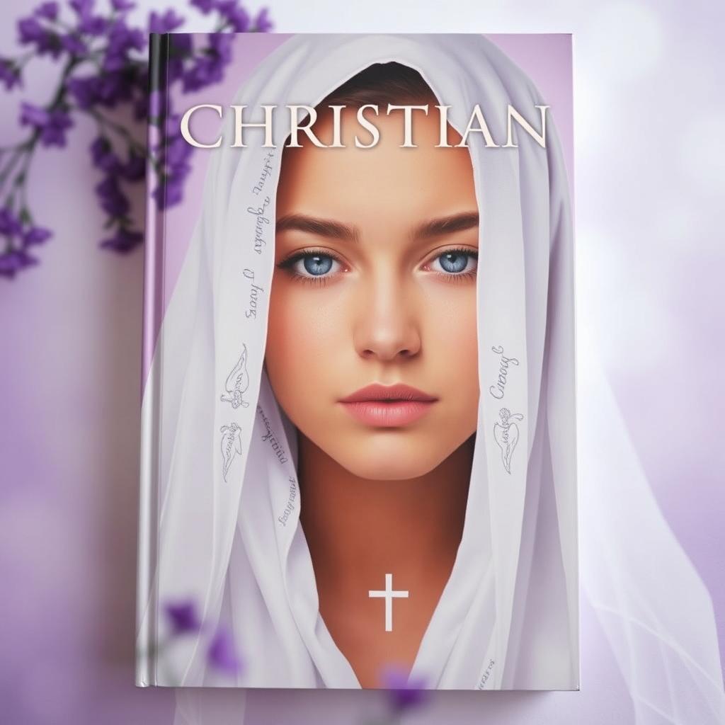 A Christian book cover featuring a young adult woman wearing a veil that almost covers her eyes, exuding a sense of mystery and purity