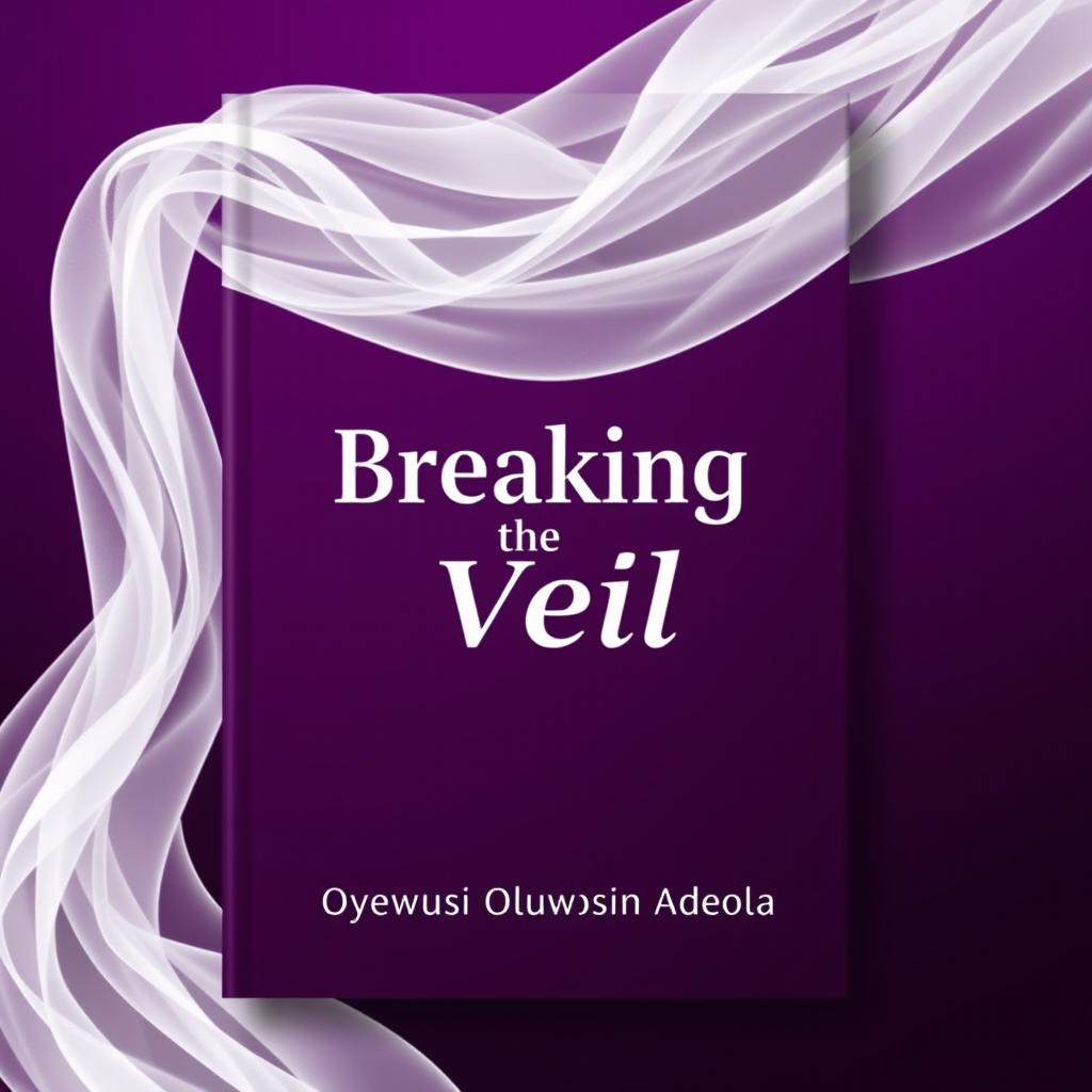 A contemporary book cover design featuring bold contrast of white and deep shades of purple