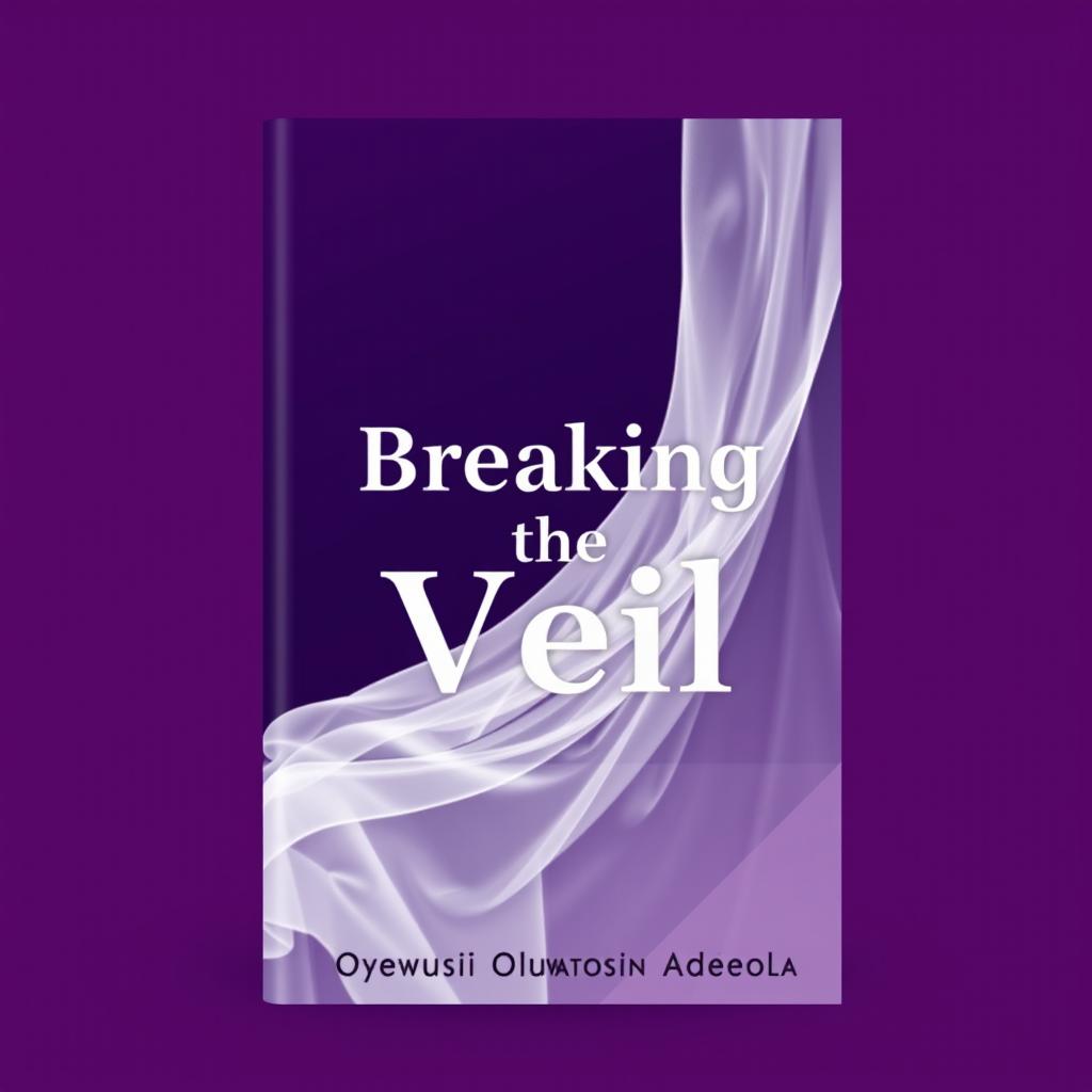 A contemporary book cover design featuring bold contrast of white and deep shades of purple