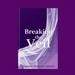 A contemporary book cover design featuring bold contrast of white and deep shades of purple