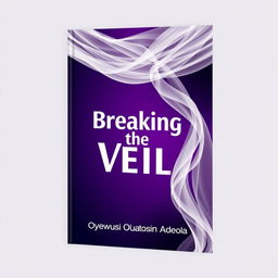 A contemporary book cover design featuring bold contrast of white and deep shades of purple