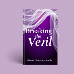 A contemporary book cover design featuring bold contrast of white and deep shades of purple