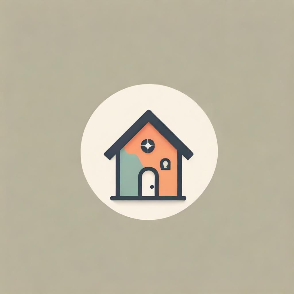 Logo for a startup focusing on handmade miniature houses from recycled materials, showcasing creativity, sustainability, and craftsmanship.