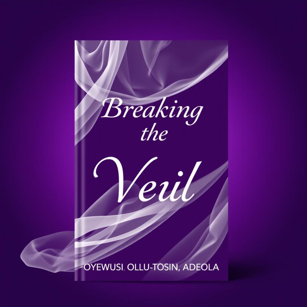 A contemporary book cover design featuring a bold contrast of white and deep shades of purple