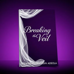 A contemporary book cover design featuring a bold contrast of white and deep shades of purple