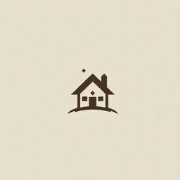 Logo for a startup crafting handmade miniature houses from recycled materials, integrating elements of nature, sustainability, and rustic craftsmanship.