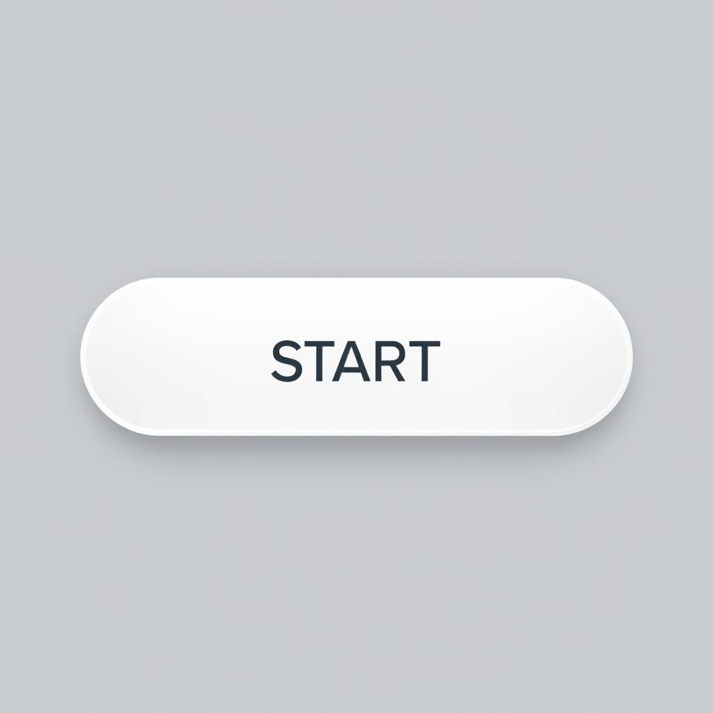 A minimalist design of a start button, featuring a clean and modern aesthetic