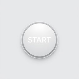 A minimalist design of a start button, featuring a clean and modern aesthetic