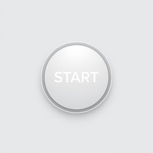 A minimalist design of a start button, featuring a clean and modern aesthetic